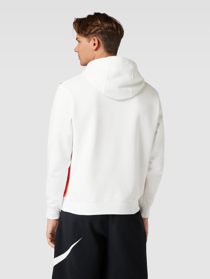 Hoodie mit Label-Details in weiß