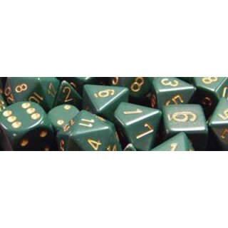 Dusty Green w-copper 7-Würfel Set (undurchsichtig)