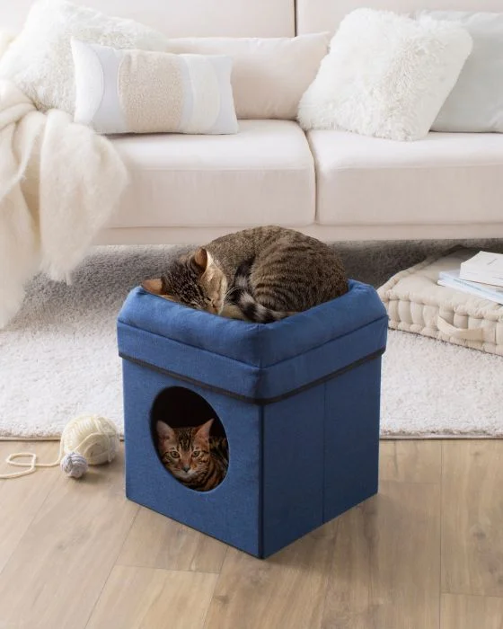 Maison-niche pour chat 2 en 1