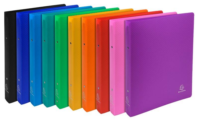 Exacompta 54699E Ringbuch 2 Ringe Polypropylen A4 Maxi Farbig sortiert 20 Stück