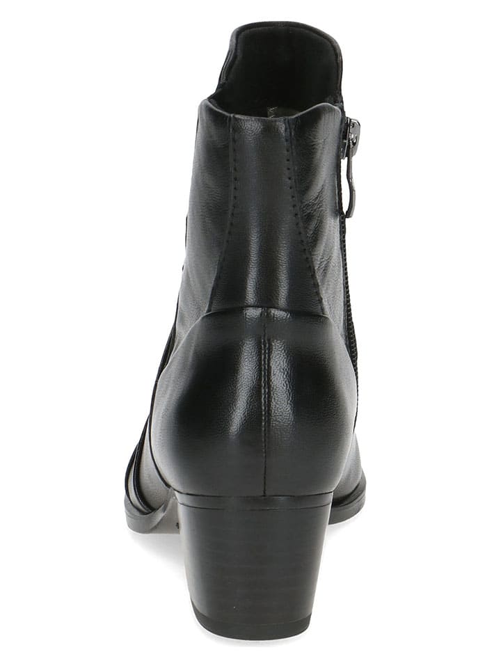 Caprice Leder-Stiefeletten in Schwarz günstig kaufen