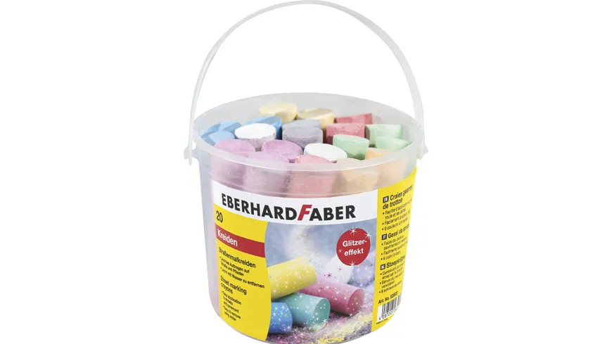 EBERHARD FABER Glitzer-Straßenmalkreide im 20er-Eimer