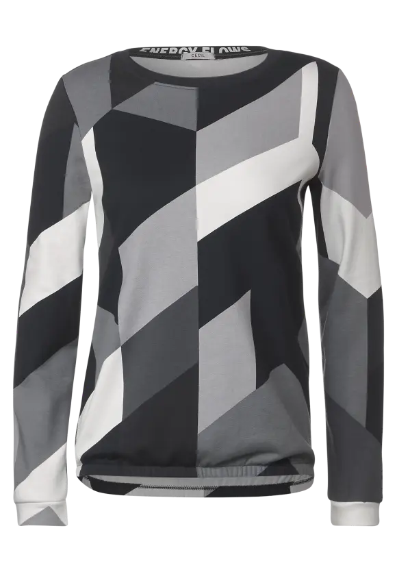 CECIL Langarmshirt mit Geoprint