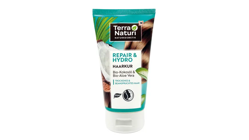 Terra Naturi REPAIR & HYDRO Haarkur Bio-Kokosöl & Bio-Aloe Vera 150 ml
