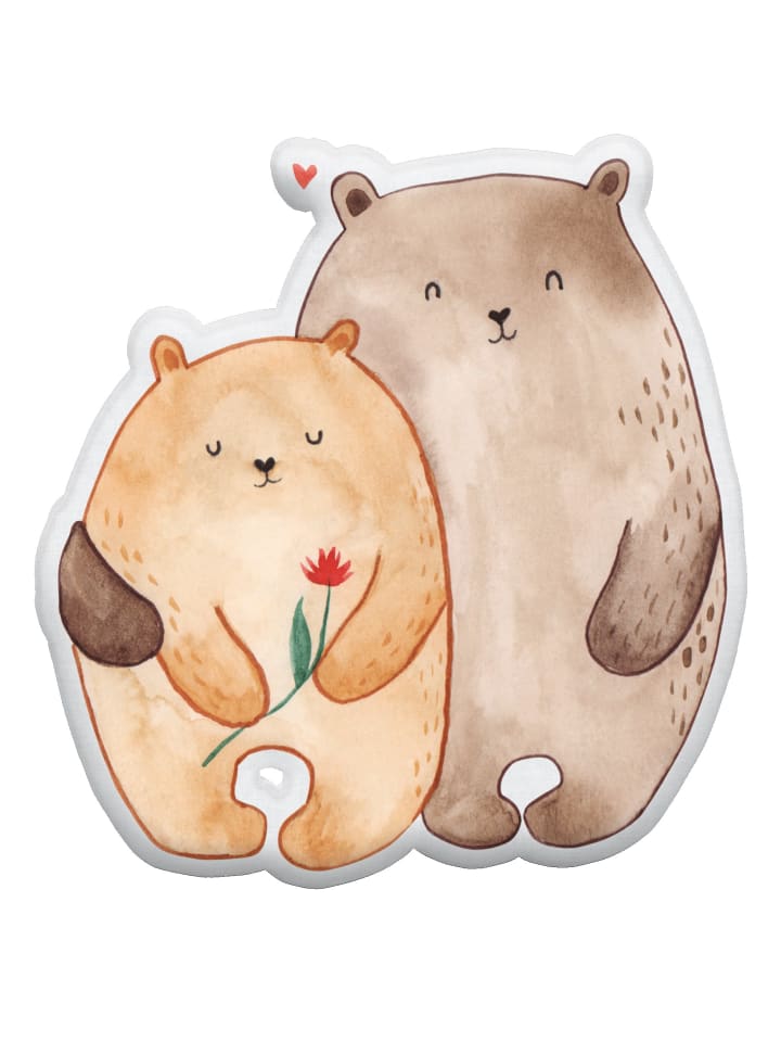 Mr. & Mrs. Panda Kissen Kuscheltier Bären Liebe ohne Spruch in Weiß günstig kaufen