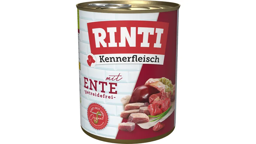 RINTI Hundenassfutter Kennerfleisch Ente 800 g