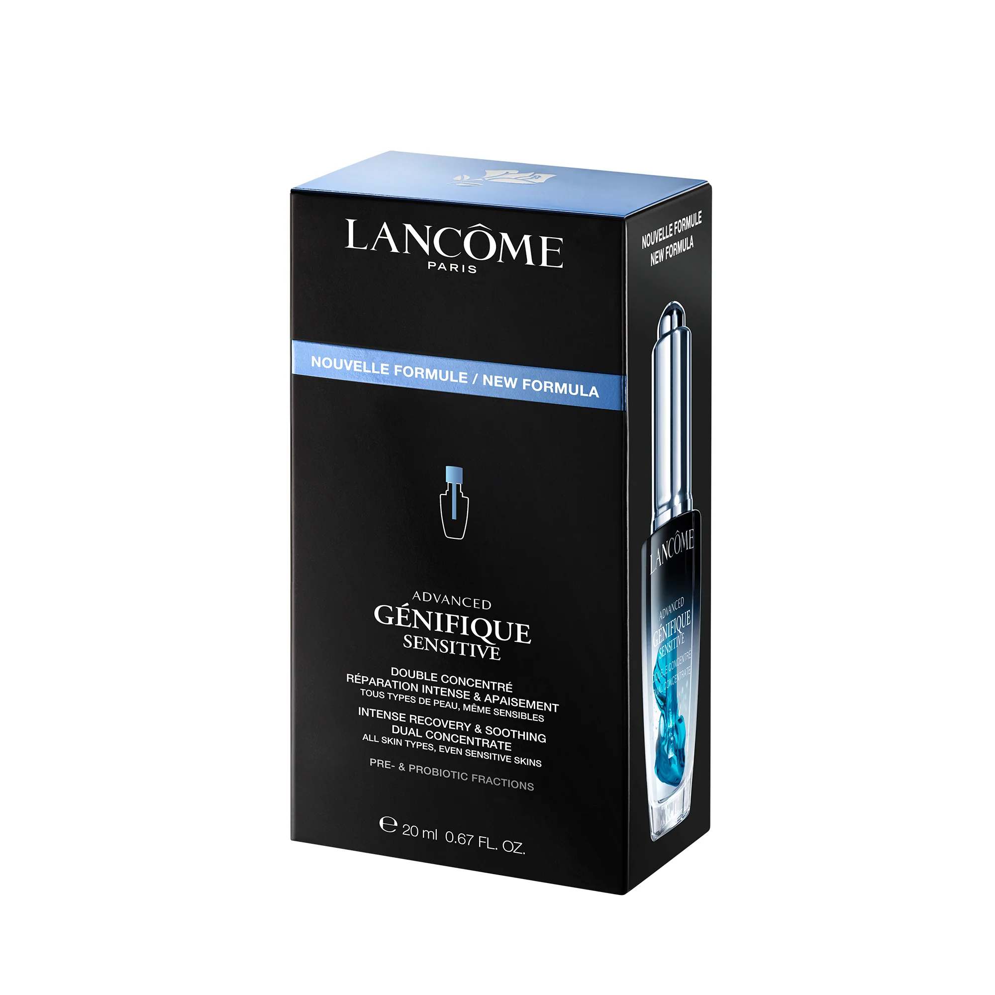 Génifique Advanced Sensitive Dual Concentrate - Ryppyjä ehkäisevä kasvoseerumi, Rauhoittava yöhoito, Rauhoittava kasvoseerumi