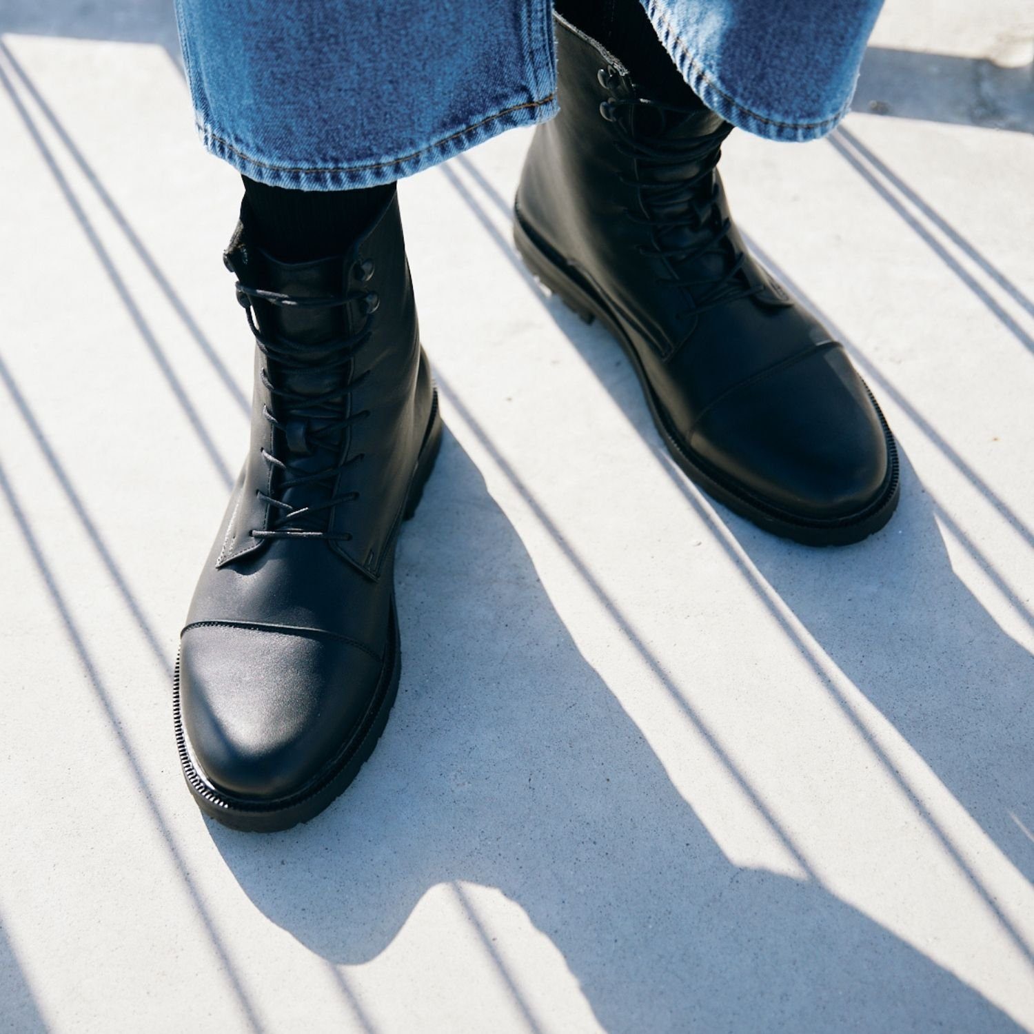 SORBAS '94 gefütterte Work Boots aus Leder Schnürboots