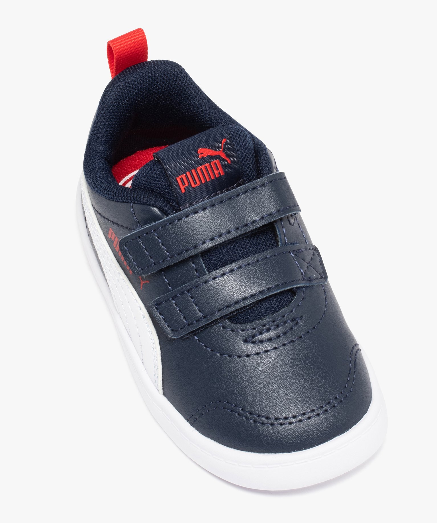 Baskets bébé bicolores à scratch – Puma Courtflex marine | GEMO