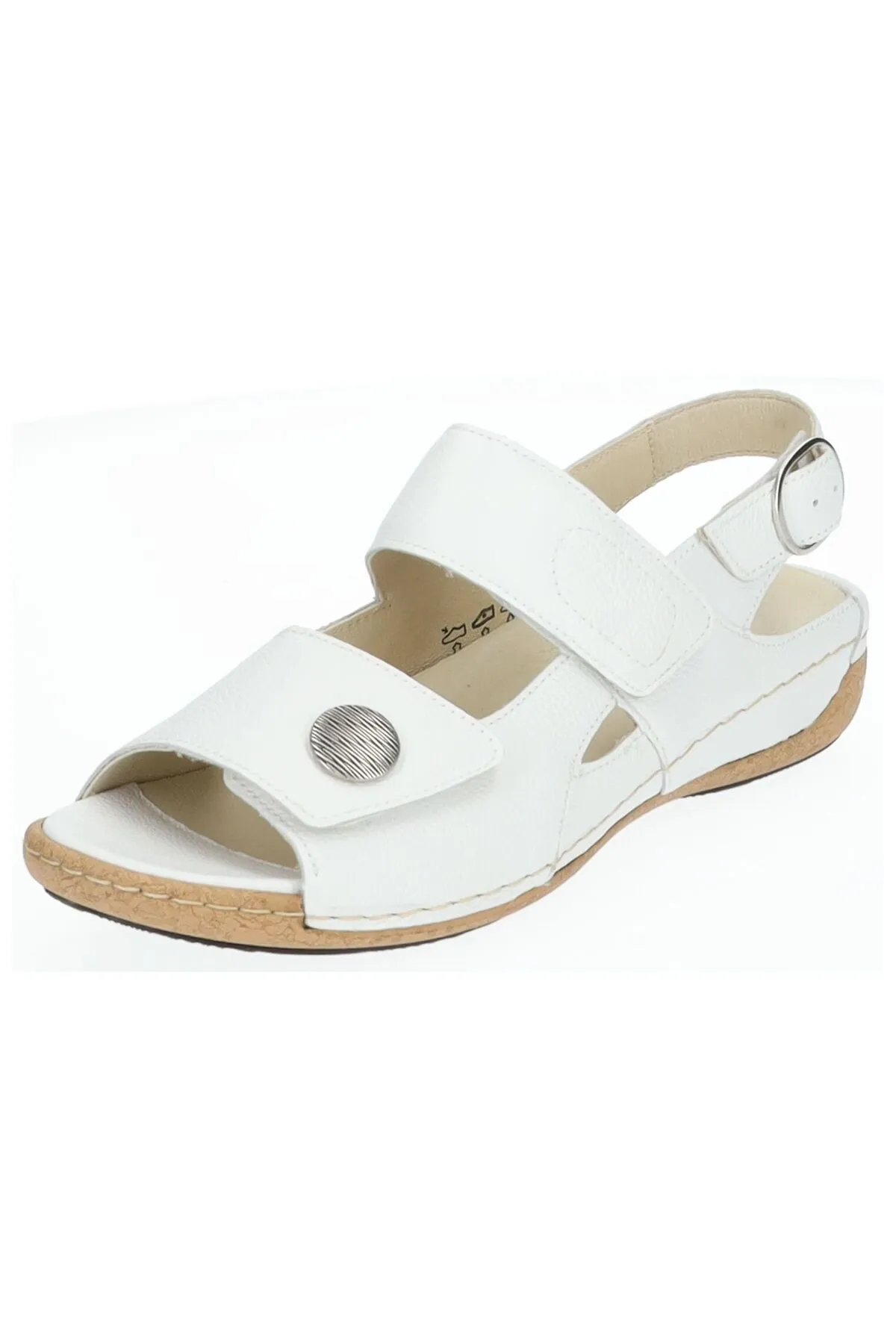Waldläufer  Sandalette - Weiß - Flacher Absatz
