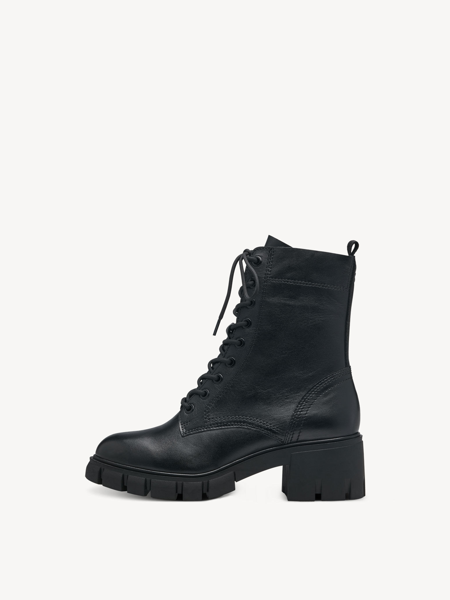 Bottine en cuir - noir