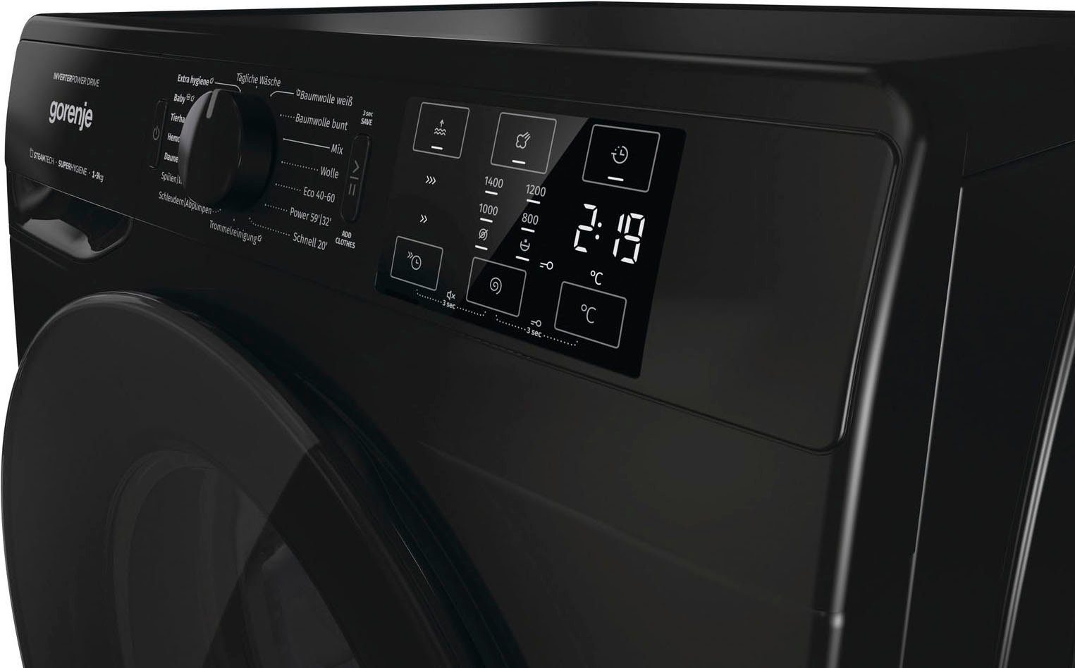 GORENJE Waschmaschine WNFHEI 94 ADPSB, 9 kg, 1400 U/min