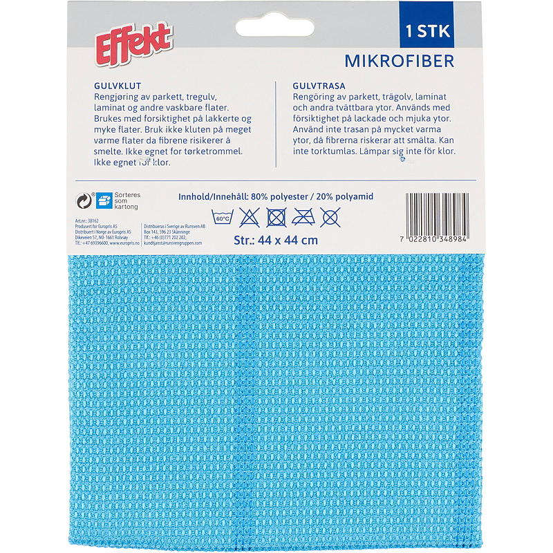 Effekt Gulvklut 44x44 cm, mikrofiber, Effekt