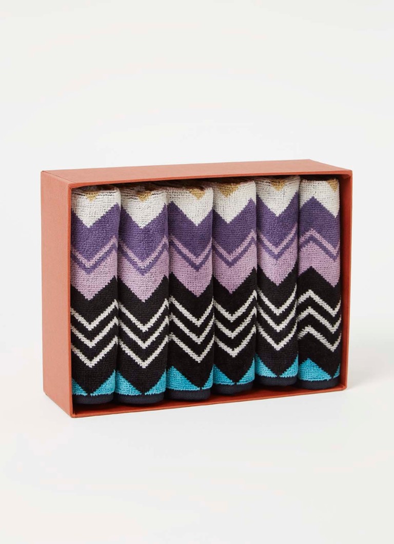 Missoni Giacomo Gästehandtuch-Set, 6-teilig – 30 x 30 cm