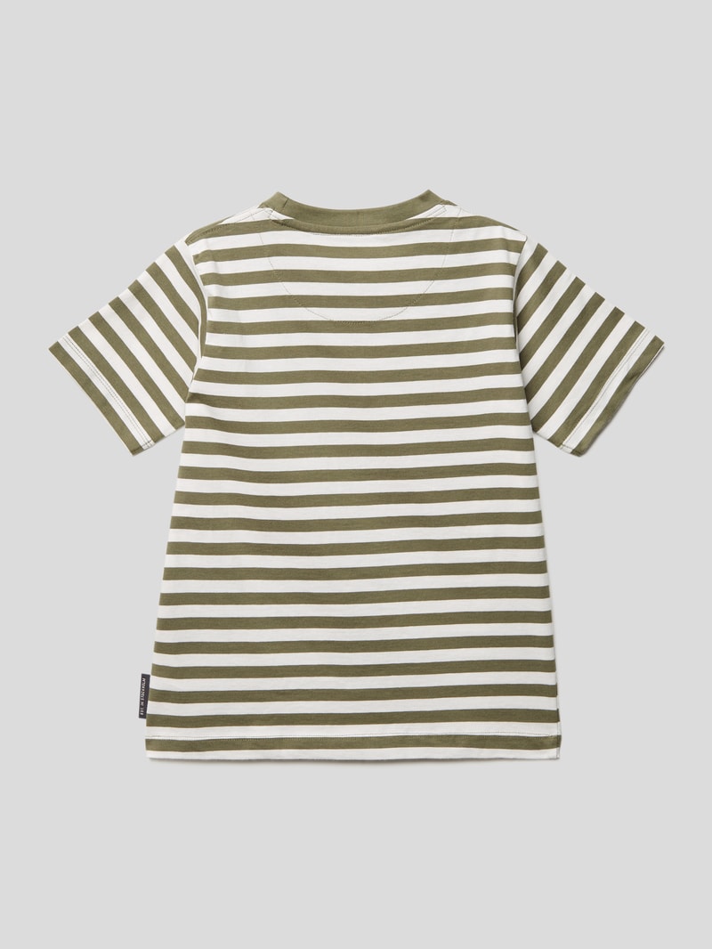 T-Shirt mit Streifenmuster in ecru