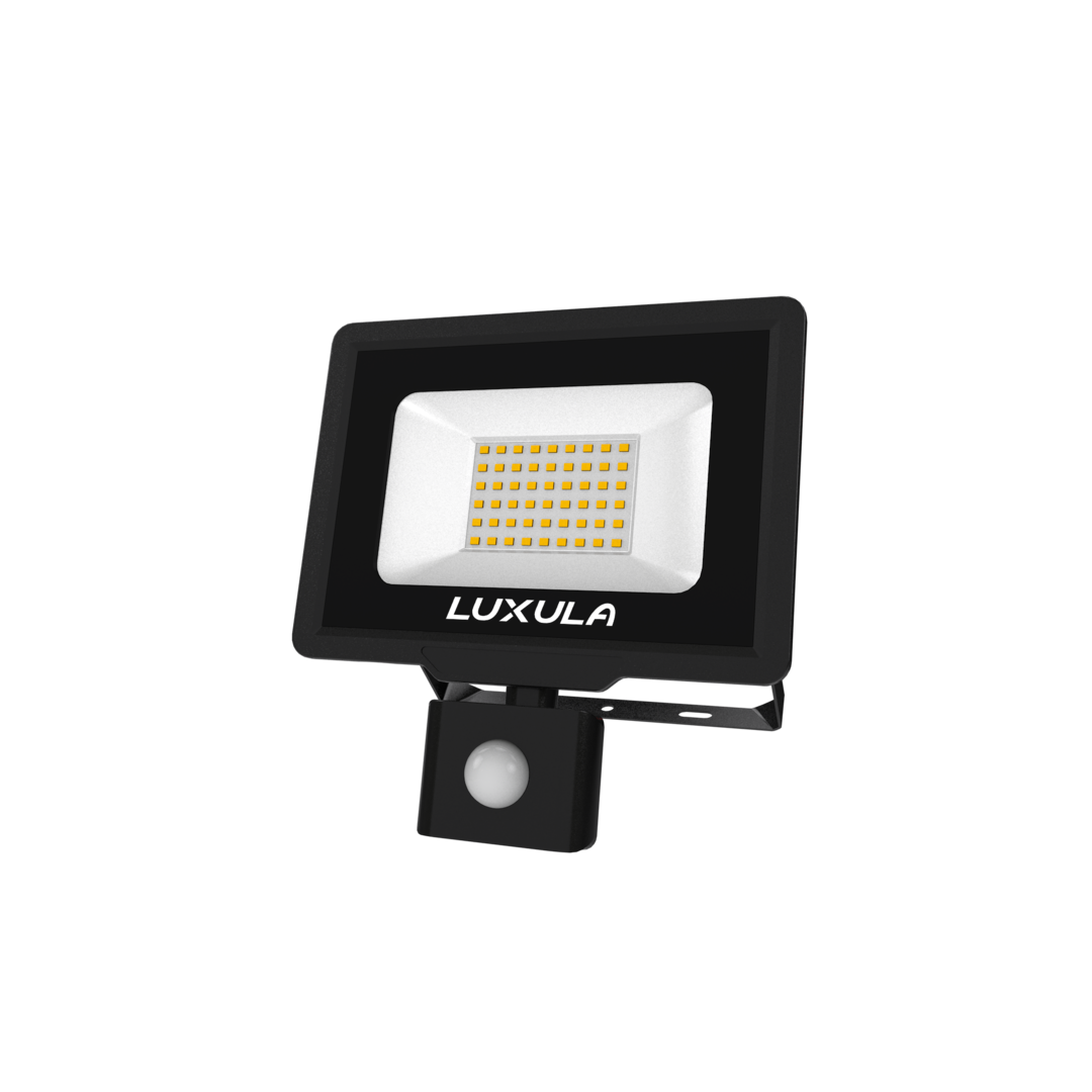 LUXULA LED-Fluter mit Bewegungsmelder, 50 W, 3000 K