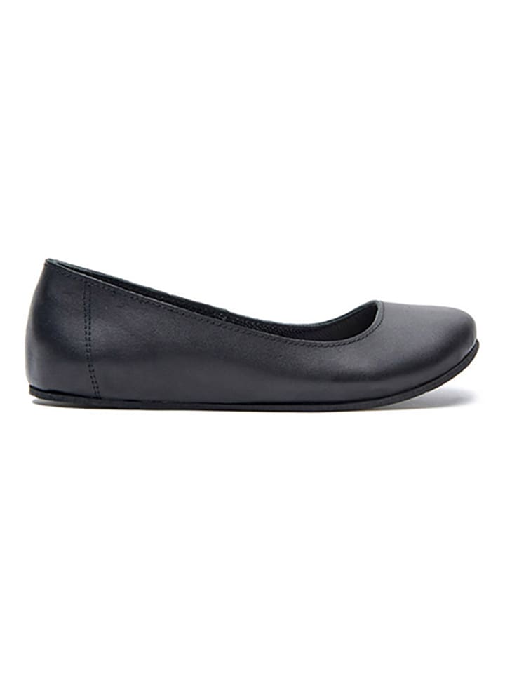Comfortfusse Leder-Ballerinas in Schwarz günstig kaufen