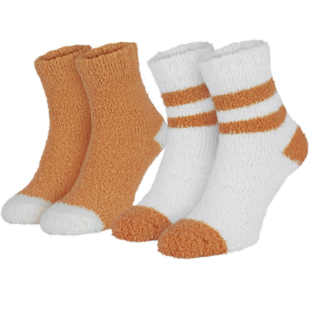 Black Snake Orange/Weiß 2-Pack Damen Kuschelsocken