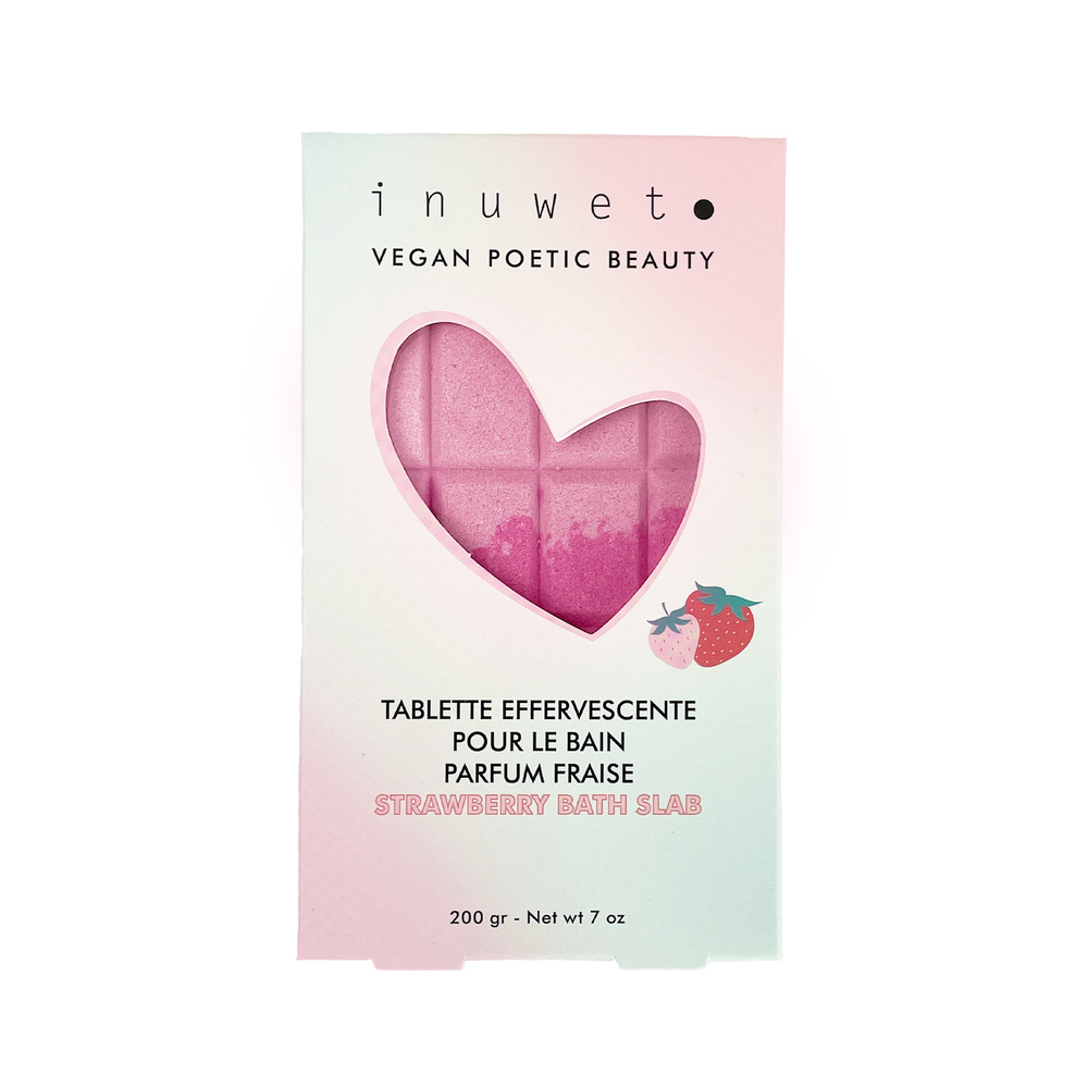 Inuwet Tablette de Bain Effervescente - ParfumFraise 200g Bain