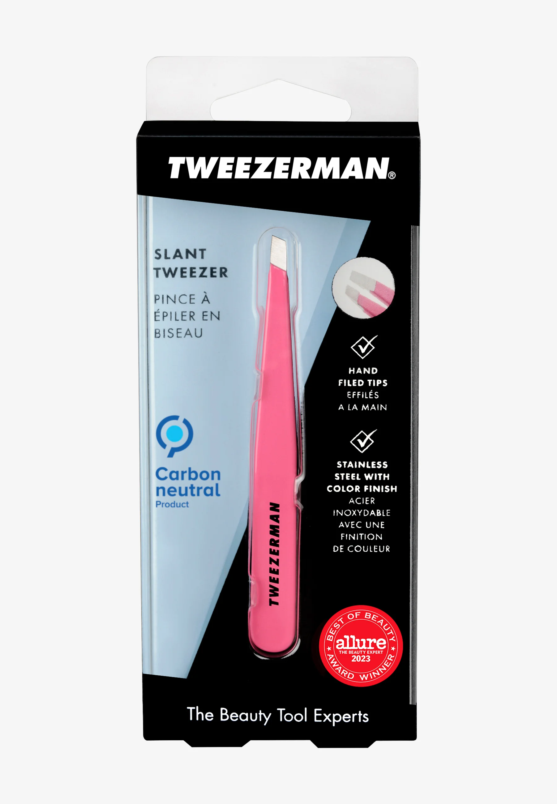 PINZA INCLINADA TWEEZERMAN ORO ROSA - Accesorios para depilación