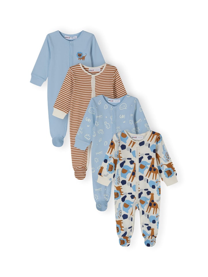 Minoti 4er. Set: Strampler 24babypack1 in hellblau günstig kaufen