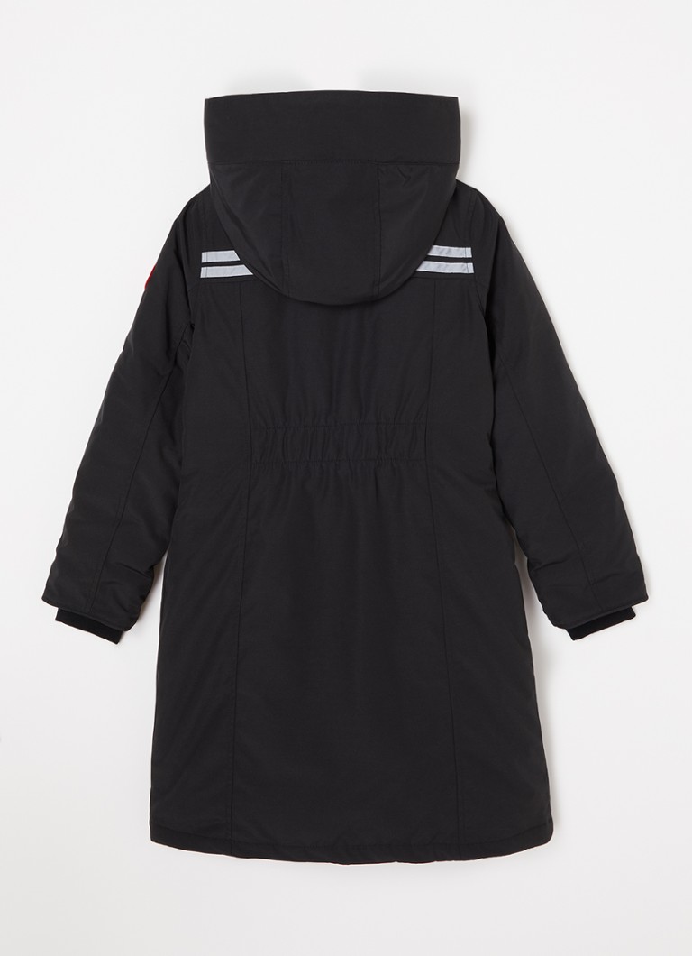 Parka Canada Goose Britannia pour jeunes, garnie de duvet et dotée d'une capuche.