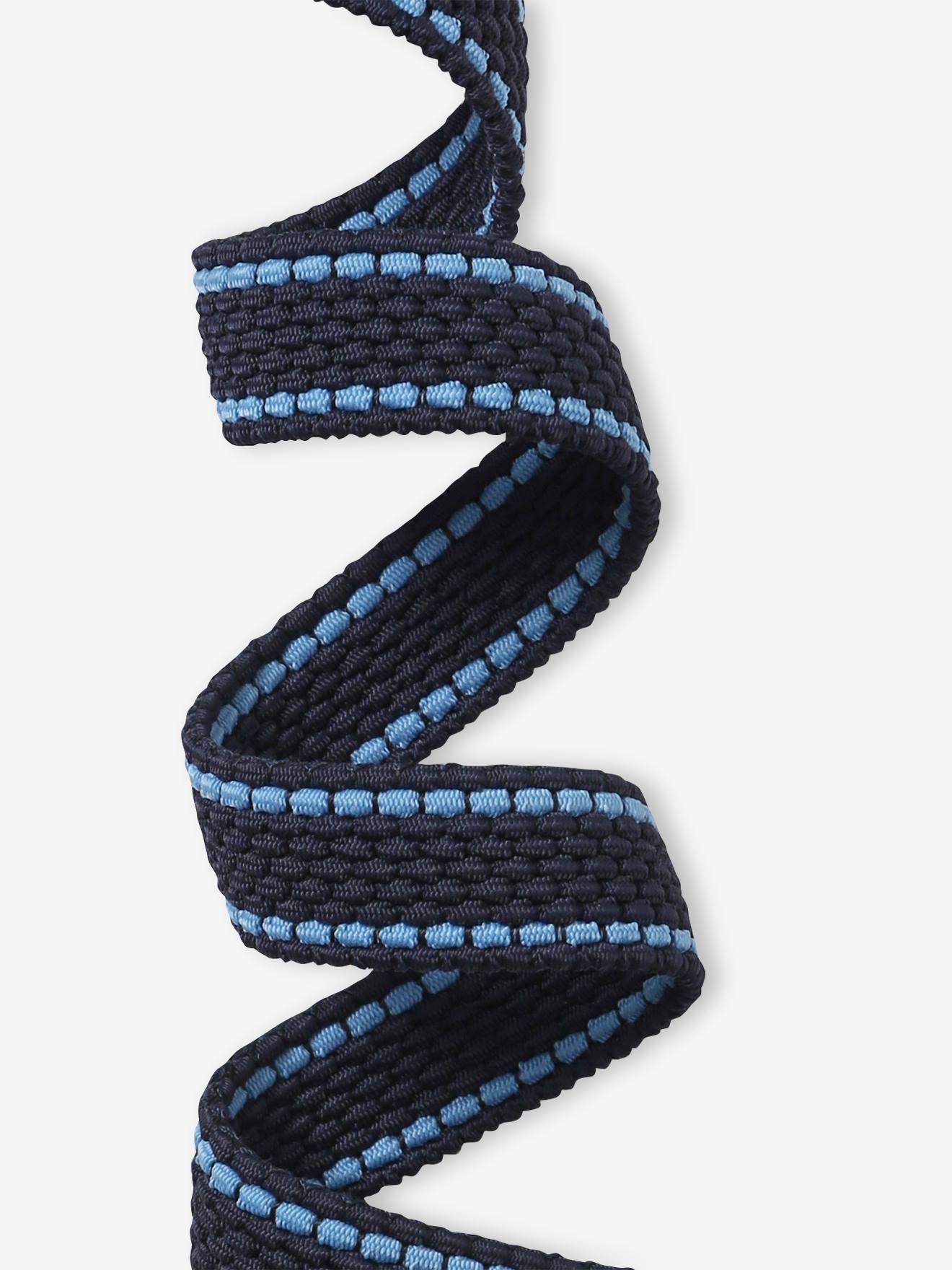 Ceinture bicolore tressée garçon marine