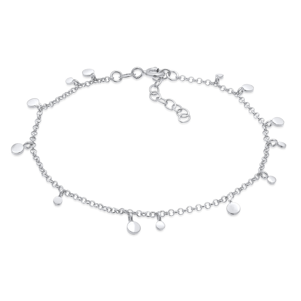 Elli Elli Bracelet Plättchen Coin Kreis Boho Look 925 Silber Bracelet