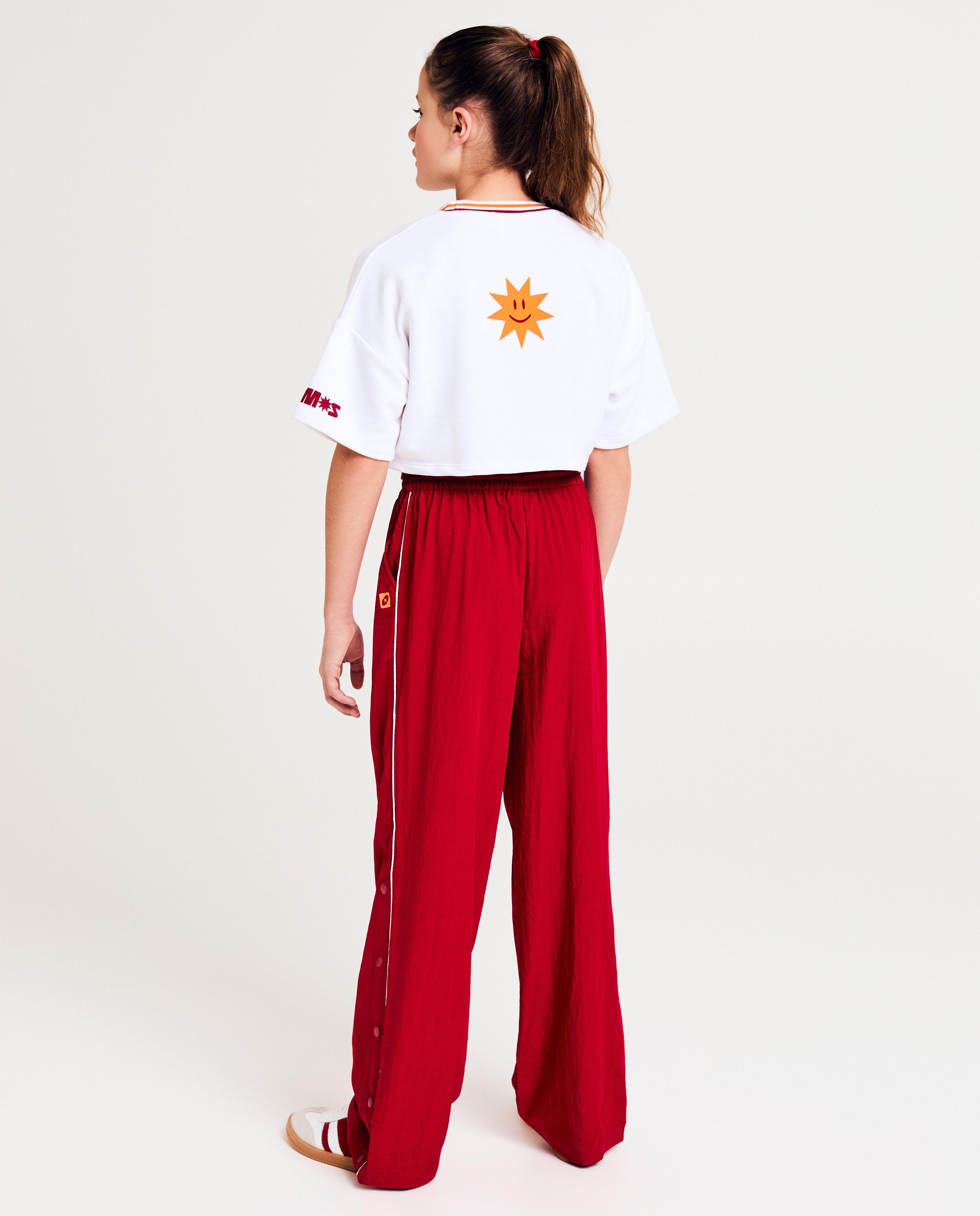 Pantaloni sport Milo Red, croială dreaptă, 6-14 ani, roșii