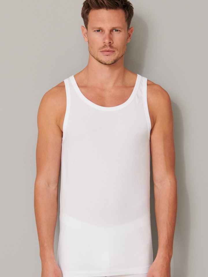 Schiesser Unterhemd 95/5 Organic Cotton in Weiß günstig kaufen