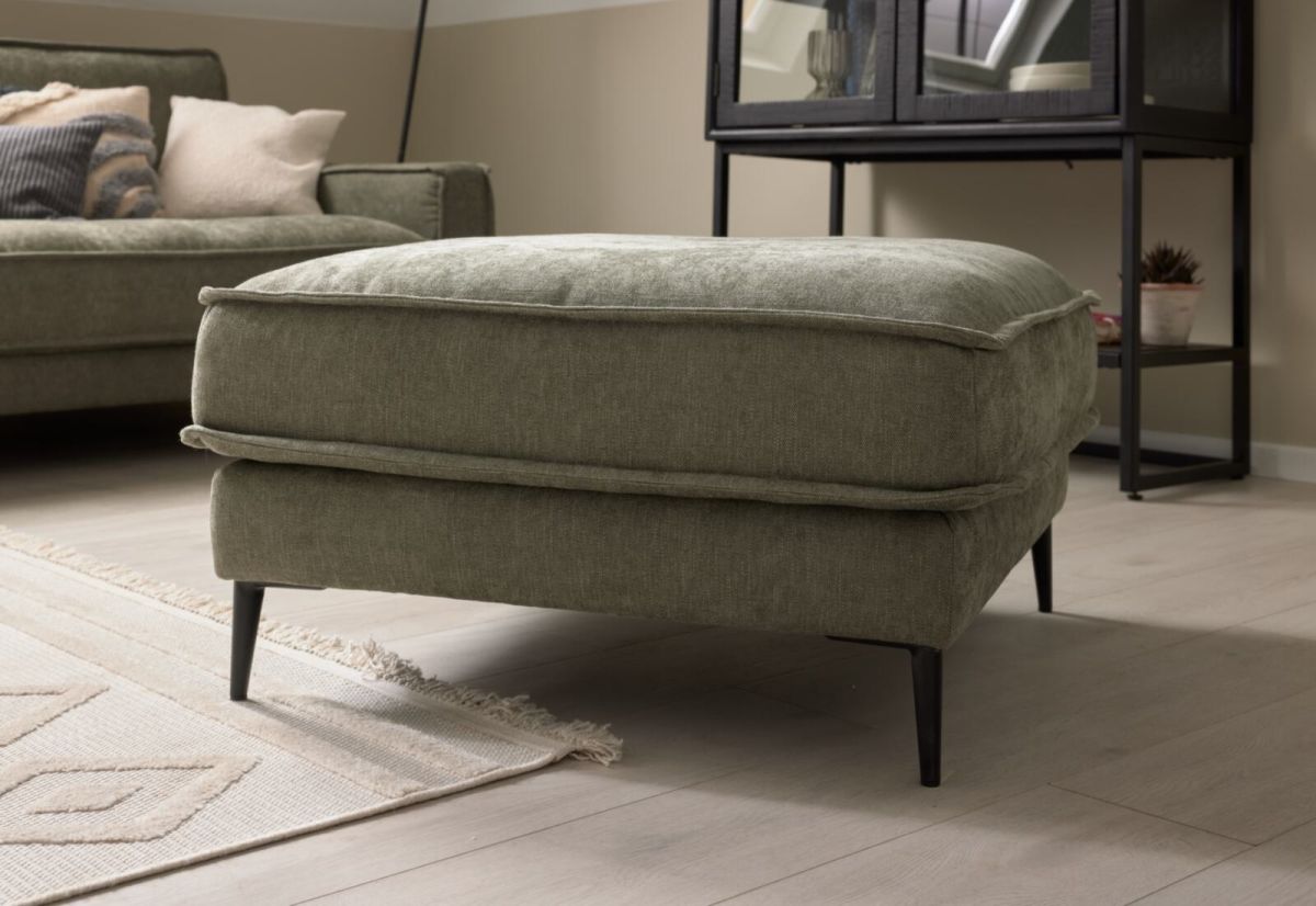 Roomio Polsterhocker No. 4102 Grün 80 x 80 cm