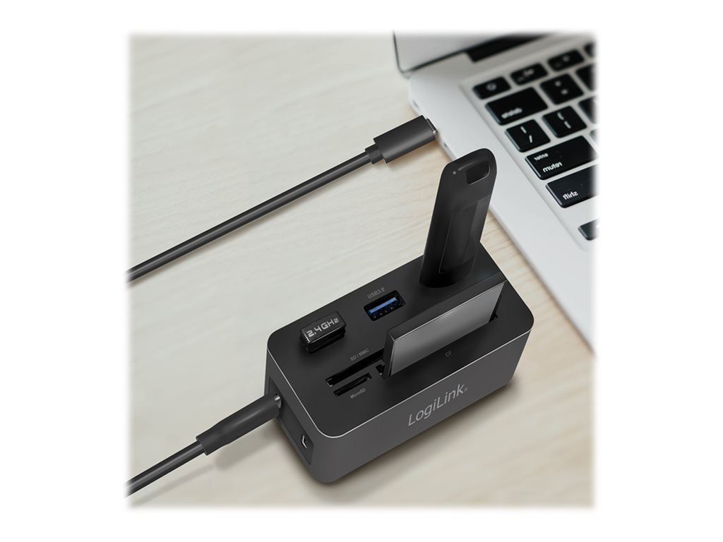 LogiLink Laptop-Dockingstation LOGILINK Dockingstation USB 3.2 (G1) HDMI,10-Port,PD4,schw.