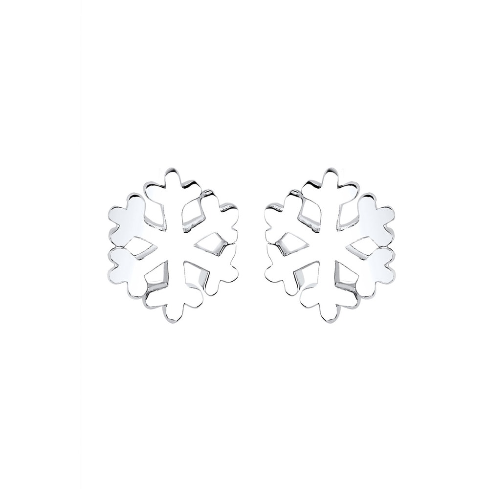 Elli Elli Boucles d'Oreilles Femme Motif de Flocons de Neige en Filigrane en Argent St Boucles d'oreilles