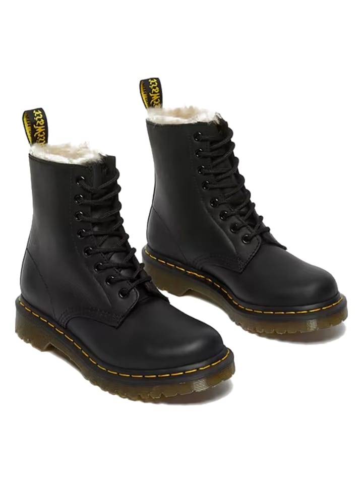 Dr. Martens Leder-Boots in Schwarz günstig kaufen