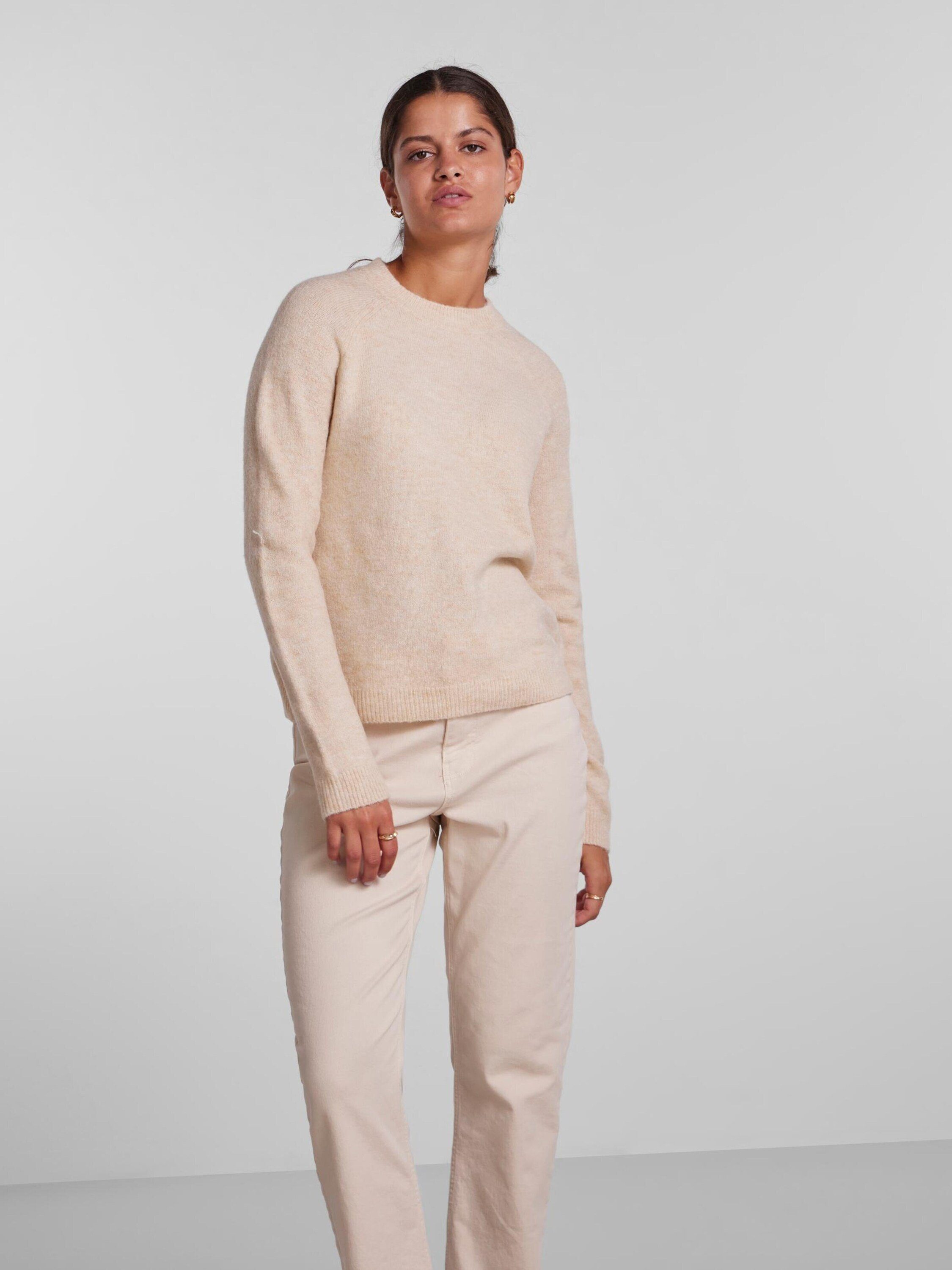 pieces Rundhalspullover Juliana (1-tlg) Plain/ohne Details