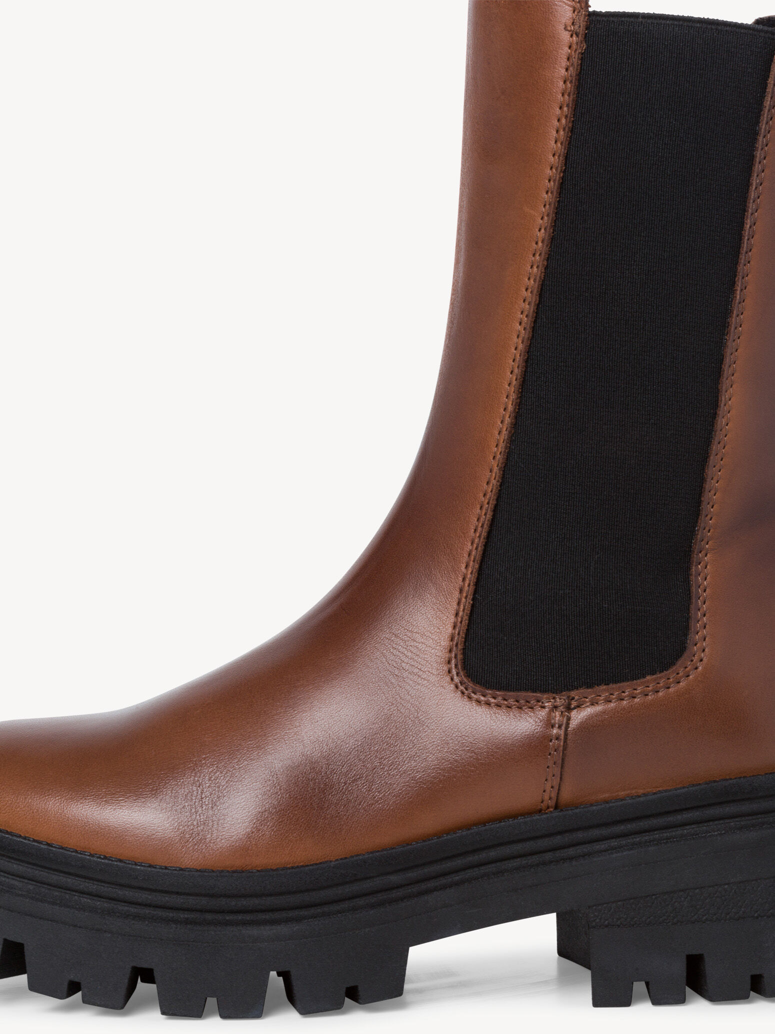 Bottine Chelsea en cuir - marron