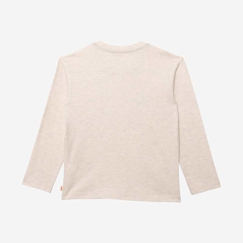 T-shirt fille à coeurs gris chiné en coton recyclé Catimini