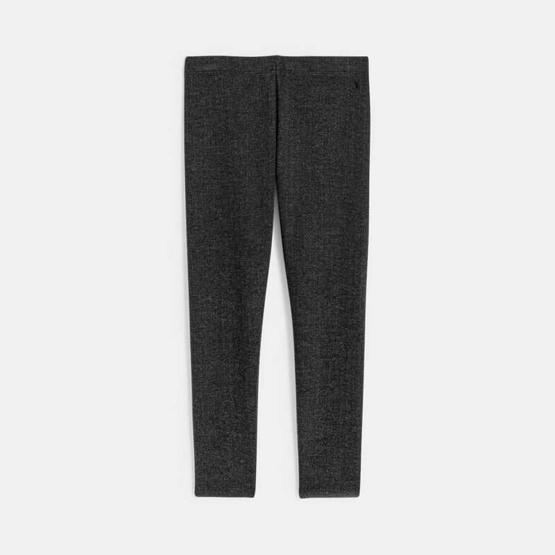 Leggings motifs chevrons anthracite Fille