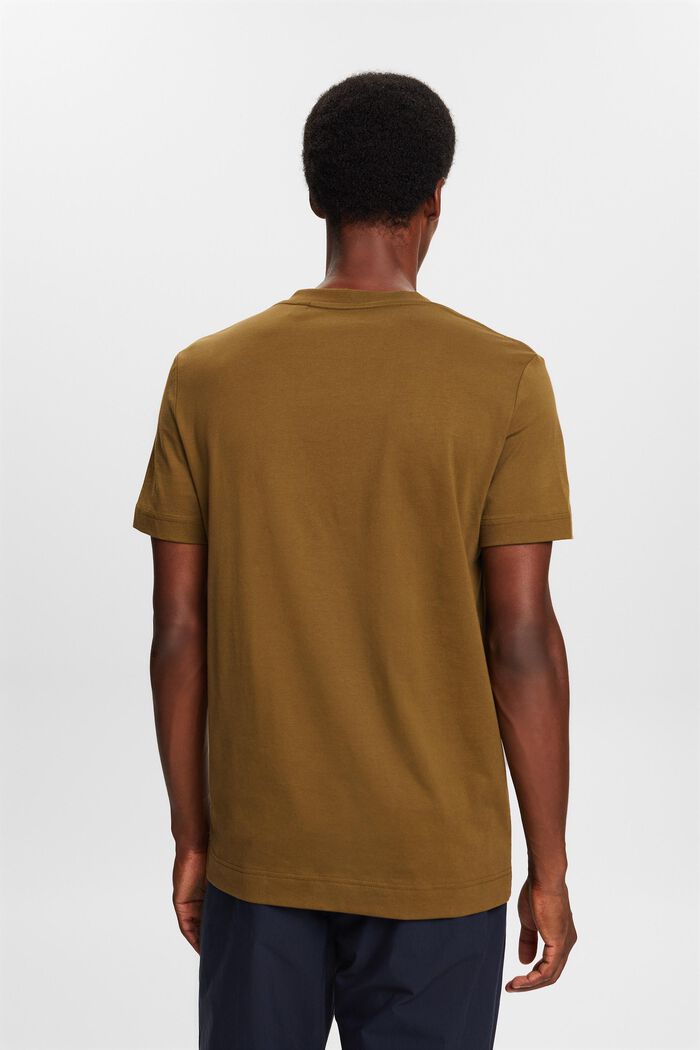 Jersey-T-Shirt mit V-Ausschnitt, 100 % Baumwolle