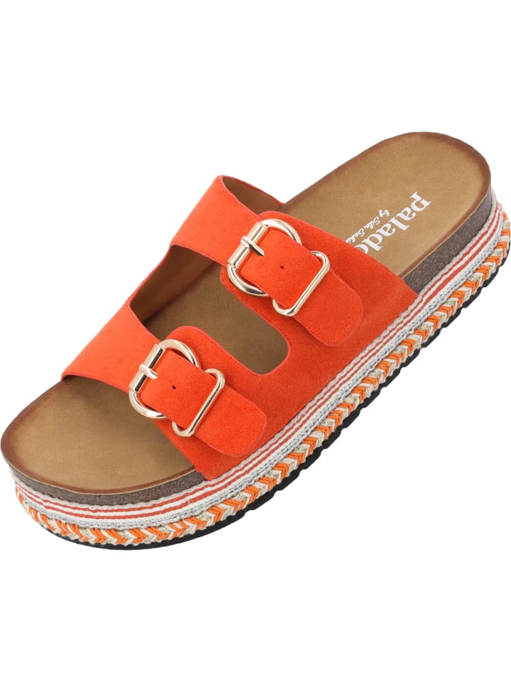 palado Plateau-Pantoletten in Orange günstig kaufen