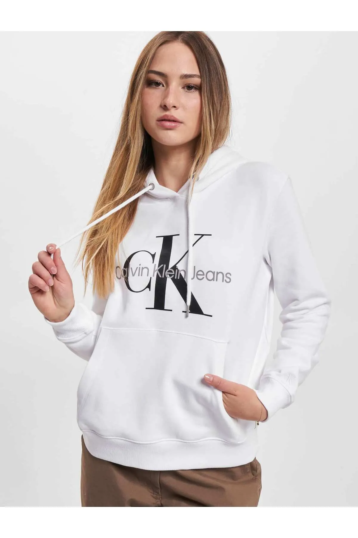 Calvin Klein  Damen Calvin Klein Jeans Kern Monogramm Hoodie