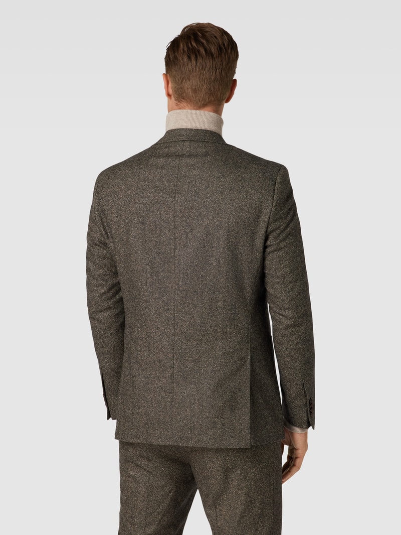 Regular Fit Sakko mit Reverskragen Modell 'Tedrick' in mittelbraun