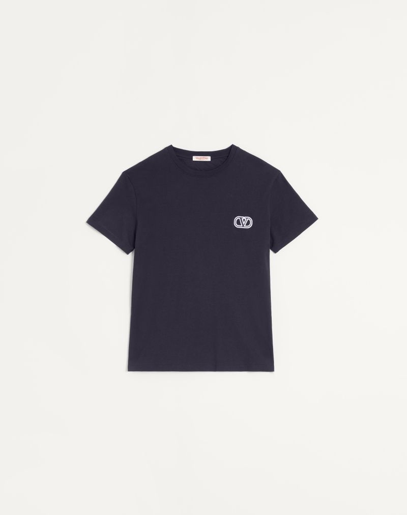 Camiseta de algodão com patch exclusivo Vlogo