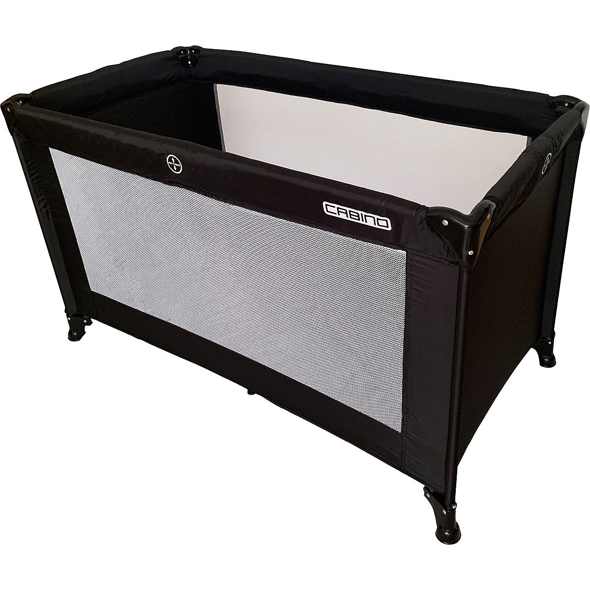 Babybett Campingbett Reisebett  Campingbett / Reisebett Set inklusive bequemer Matratze 60x120cm Schwarz