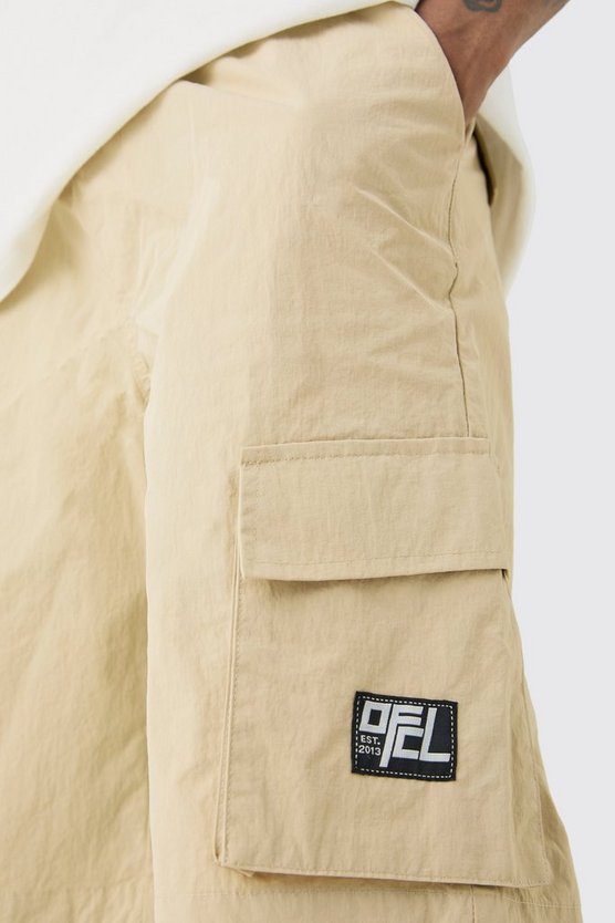 Tall Ofcl Nylon Cargo-Shorts mit elastischem Bund