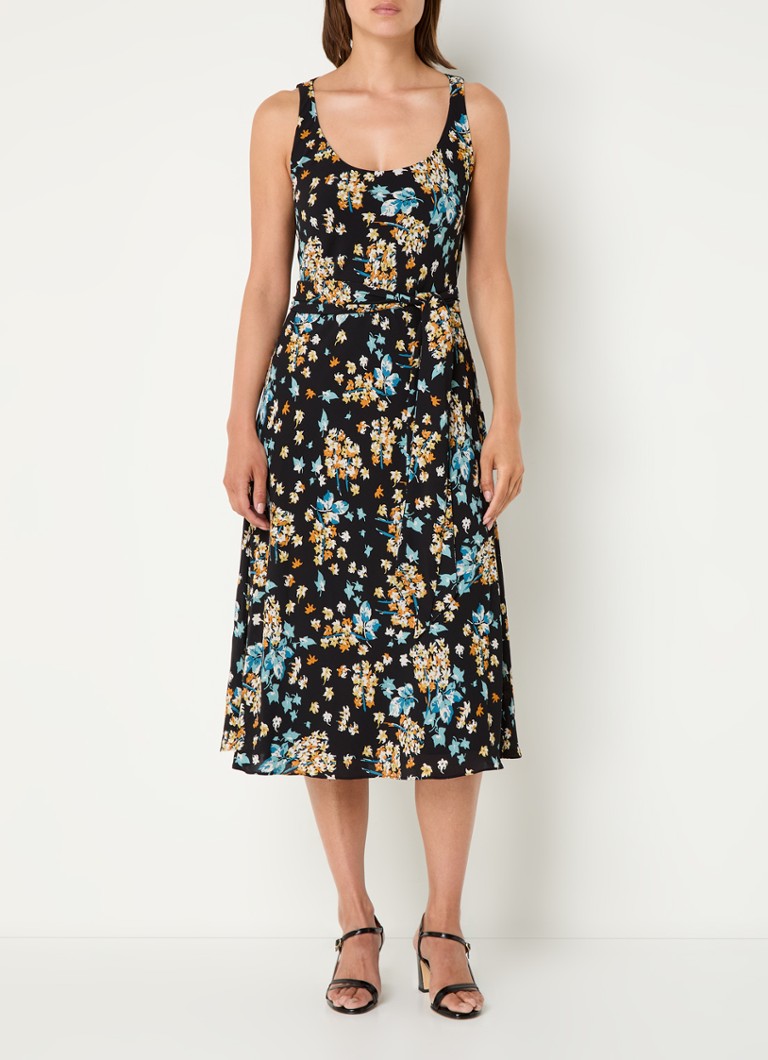Ralph Lauren midi dress with floral print and bow belt