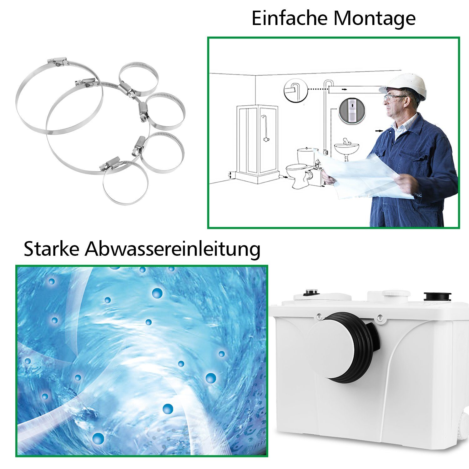 Gimisgu Hebeanlage Hebeanlage Kleinhebeanlage 700W Fäkalienpumpe Pumpe Fäkalienpumpe