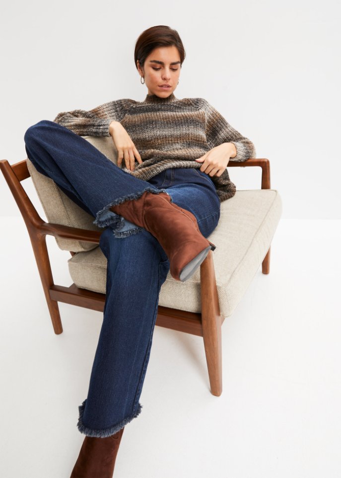Pullover in Melange-Optik