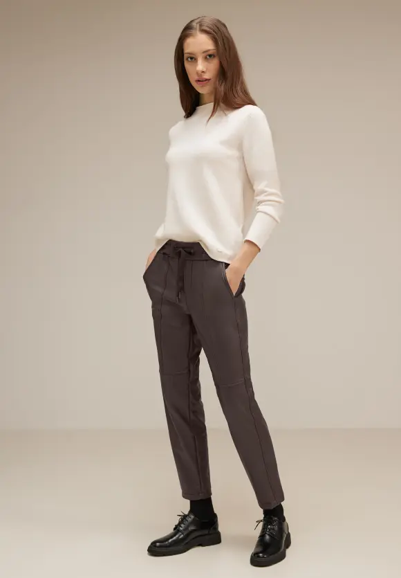 Street One Loose Fit Kunstlederhose