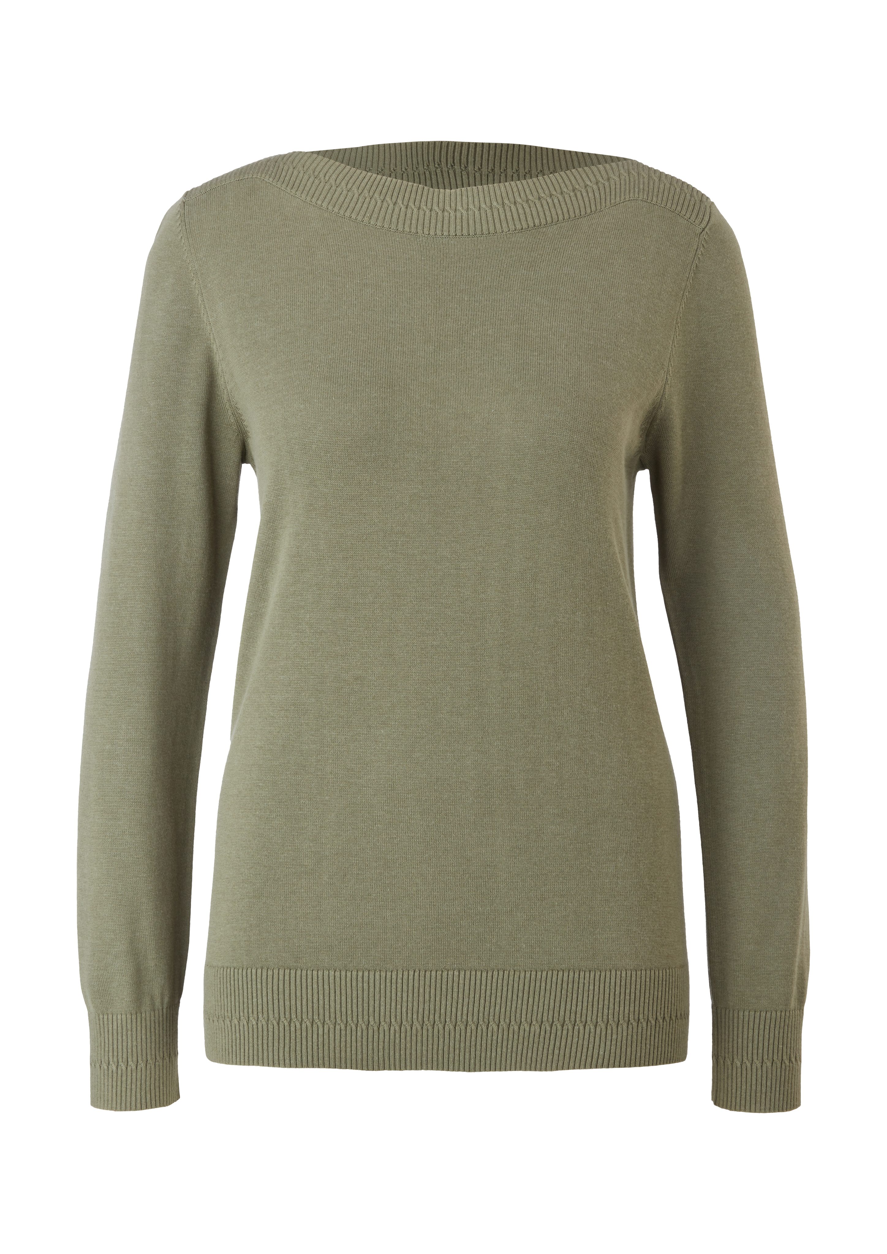 s.Oliver Strickpullover Pullover mit U-Boot-Ausschnitt